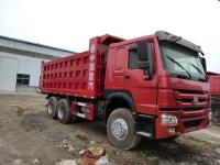China 6x4 336HP 375HP Used Howo Trucks , Red Used Howo Tipper Trucks for sale