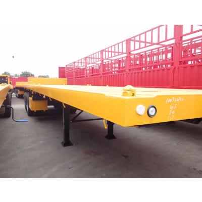 China Heavy Duty 20ft 40ft Flatbed Container Semi Trailer for sale
