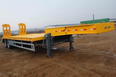 China 45 Ton 2 Axle Heavy Duty Low Bed Trailer Mechanical Suspension for sale