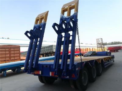 China Heavy Duty Machine Transport Lowbed Semi Trailer for sale