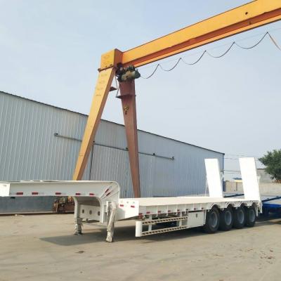 China 50 Ton Lowbed Semi Trailer Superior Carrying Capacity for sale