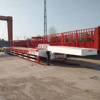 China Heavy Duty 4 Axle Lowbed Semi Trailer for sale