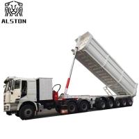 China 5 Axle 80T Semi Trailer End Dump Truck Mechanical Suspension for sale