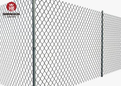 China Round Post 1.8m Chain Link Mesh Fence PVC Coated Diamond Shape for sale