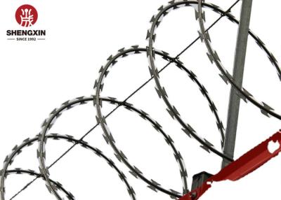 China Single Razor 10m Galvanized Barbed Wire For Prison And Airport for sale