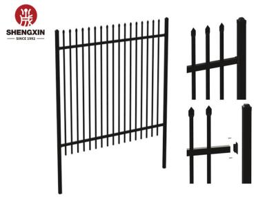 China Customized Garden 50x100mm Opening Wrought Iron Fence Panels Powder Coated for sale