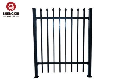China High Security 1.2mm Thick Black Metal Garden Fence Galvanized Steel for sale