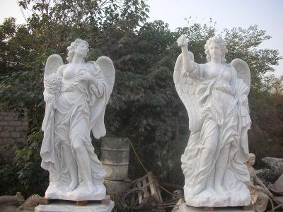 China Garden Deco Life size Four angel marble statues,china marble sculpture supplier for sale