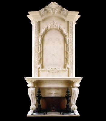 China Large marble fireplace mantel for sale