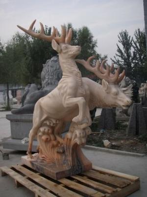 China Deer Animal stone sculpture for garden for sale