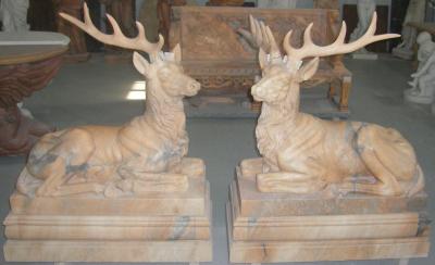 China Deer marble sculpture for garden for sale