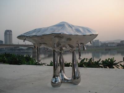 China Stainless steel sculpture with mirror finish, polish metal sculpture,china stainless steel sculpture supplier for sale