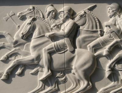 China marble relief, marble panel carved by hand,polished , relief for Europe client for sale