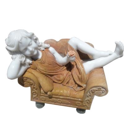 China Child marble sculpture，colorful marble sculpture for garden,china sculpture supplier for sale