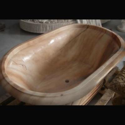 China Home deocration pink marble bathtub with polish surface for bathroom,china sculpture supplier for sale