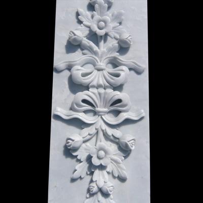 China Marble stone relief wall flower carving panels with polished,China stone carving Sculpture supplier for sale