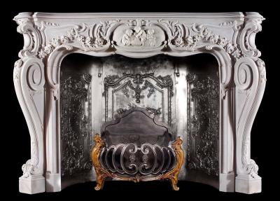 China Home decoration Marble stone fireplace mantel surrounds,China marble fireplace supplier for sale