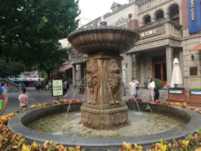 China Garden water sandstone fountain with pool, china marble sculpture supplier for sale