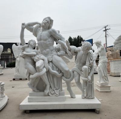 China Museum exhibition marble sculptures Laocoon replica stone statue,stone carving supplier for sale