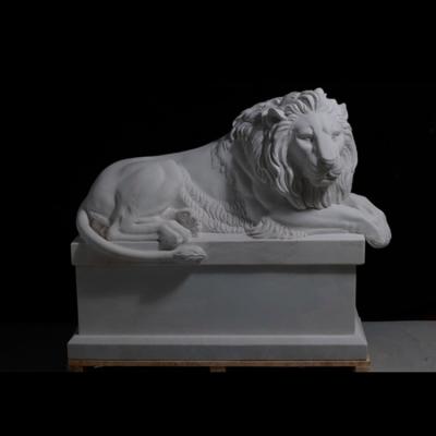 China High quality customized art studio marble animal statue lion sculptures,China stone carving Sculpture supplier for sale
