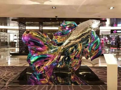 China Colorful painted stainless steel statue sculptures ,customized art statue,Stainless steel sculpture supplier for sale