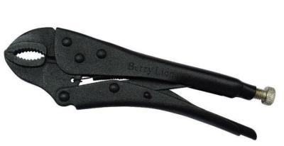 China KM BLACKEN FLAT NOSE VISE GRIP PLIERS for sale
