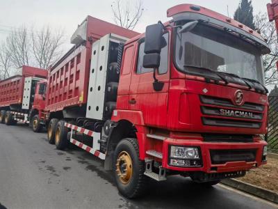 中国 90トンの重量ダンプトラック 6x4 SHACMAN CNGダンプトラック 赤 F3000 6x4 380 EuroV 販売のため