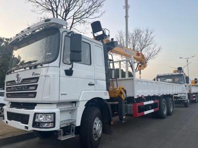 China F3000 6x4 Kraan Truck SHACMAN Boom Truck 375 pk Euro V Wit Te koop