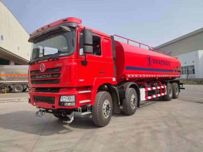 China SHACMAN F3000 Water Tank Truck 8x4 380hp EuroII Red 4000 Gallon Water Truck for sale