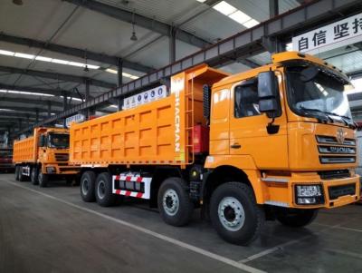 Chine Shakman F3000 camion à remontage 8x4 380hp EuroII camion à décharge jaune moteur WEICHAI à vendre
