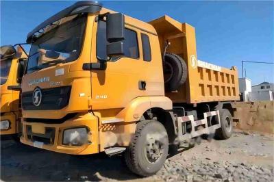 China SHACMAN camión de descarga lateral H3000 4X2 240hp camión amarillo con tirador en venta