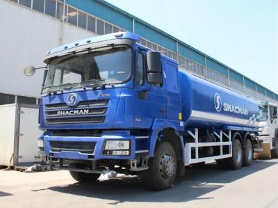 China F3000 5000 Gallon Water Tanker Trucks SHACMAN Blue Water Truck for sale