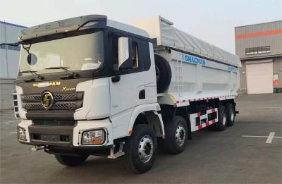 China SHACMAN 8x4 440HP EuroV Heavy Dump Truck White 20 - 30 Tons Tipper Dump Truck for sale
