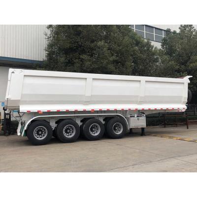 Chine Galvanised Crane Dump Semi Trailer Truck SHACMAN CIMC Tipper à vendre