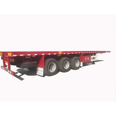China SHACMAN CIMC 3 Axle 40ft Flatbed Container Semi Trailer 40 Tons en venta
