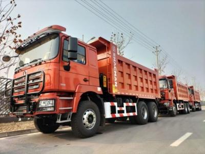 China Neon Red Heavy Dump Truck Collision Mitigation System 25T Capacity 6x6 6x4 8x4 Drive Type 12 Wheels 1800 3200 1350mm Whe for sale
