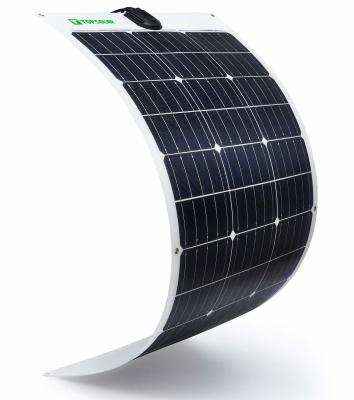 China Flexible Thin Solar Panels 12v 24V Bendable 100w Monocrystalline Solar Panel for sale