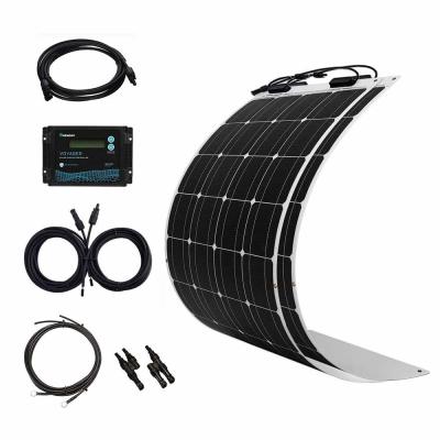 China 350 Watt Thin Flexible Solar Panels Kit With 2 Pcs 175W Monocrystalline Panel for sale