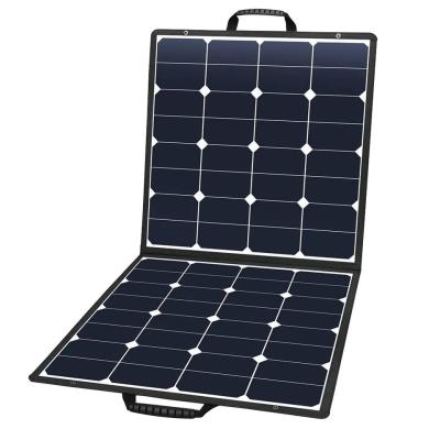 China Portable Sunpower Solar Panel 6 Fold ETFE 60W Foldable Handing Bag Power Charger for sale