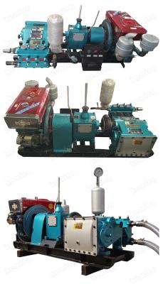 China Diesel Engine Three Cylinder Pump Grout Piston Pump Mud Pumps With Pressure Gauge for sale