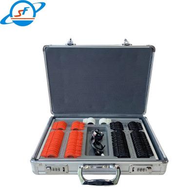 China Durable Stainless Steel Optical Trial Lens Set Box Plastic Rim Leather Case for sale