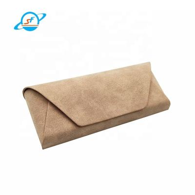 China Women And Men Folding Optical Glasses Case Suede Glasses Case Personalized for sale