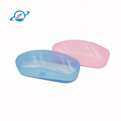 China Crushing Resistance Blue Pink Plastic Eyeglass Case For Students for sale