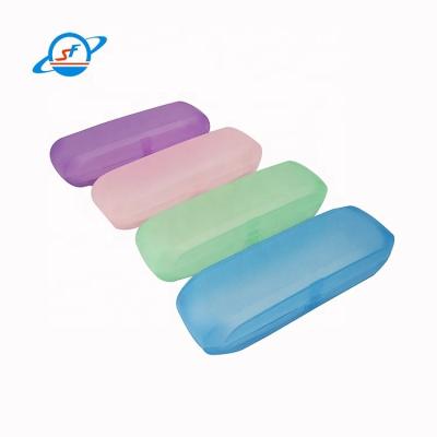 China 148*48*36mm Clear Plastic Eyewear Case With Color Logo Customized for sale