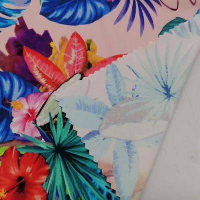 China 85% nylon Gedrukte Spandex-Stof 150cm In te ademen UVbewijs 140D+20D Te koop