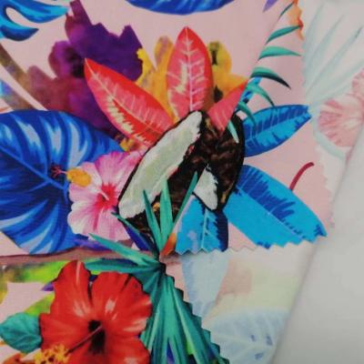 China 85% nylon Gedrukte Spandex-Stof 150cm In te ademen UVbewijs 140D+20D Te koop