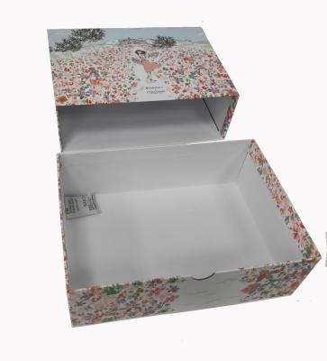 China Boutique box gift box recyclable hot selling independent cover and box bottom model to send people must-have for sale