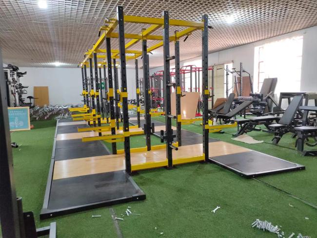 Body Building Fitness Device Commercial Gym Fitness Equipment Home Strength Power Rack Overhang Cross Fit Rig