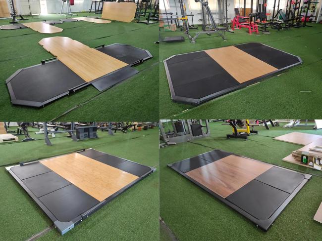 Gym Cushioned Floor Mat Weightlifting Floor Custom China Fitness Equipment Source Factory