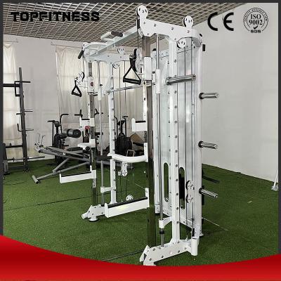 China Professional Strength Fitness Equipment Squat Rack 3D Smith Machine with Cable Divider for sale